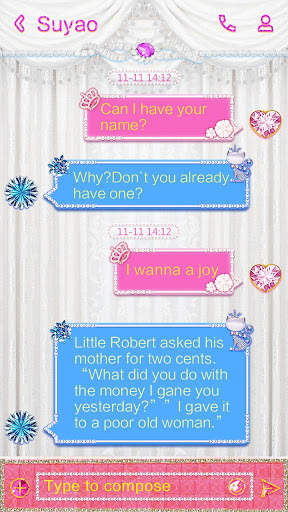 GO SMS PRO ANGEL TEARS THEME 2 تصوير الشاشة