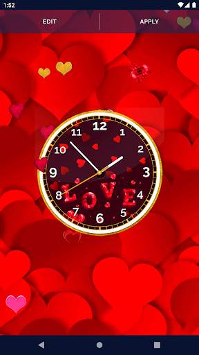 Love Hearts Clock Wallpaper screenshot 8
