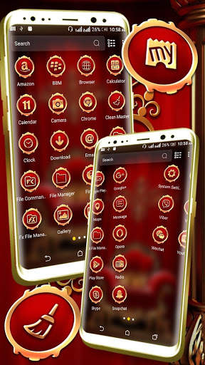 Royal Golden Crown Launcher Theme screenshot 2