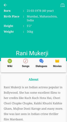 Rani Mukherjee Songs Lyrics screenshot 6