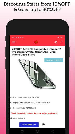 Coupons For Amazon / Promo Codes Deals Save Money स्क्रीनशॉट 4