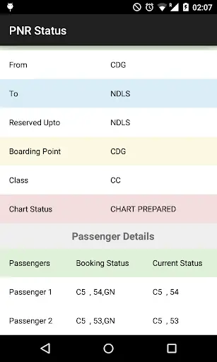 PNR Status screenshot 3