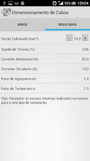 RCM Dimensionamento screenshot 4