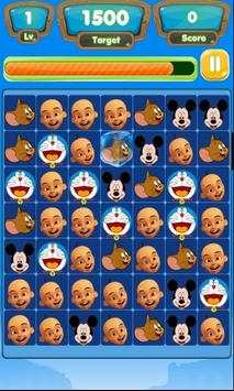 Cartoon Link Match 3 Games Mickey Upin Doraemon screenshot 3