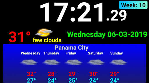 Digital clock weather station screenshot 3