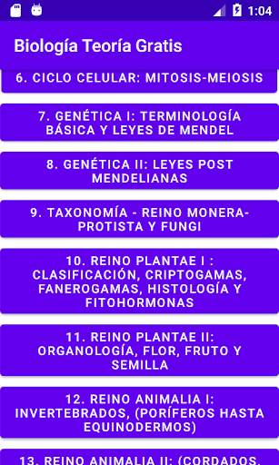 Biología Teoría Gratis скриншот 2