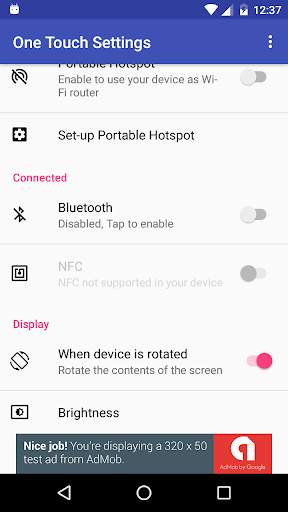 One Touch Settings screenshot 5