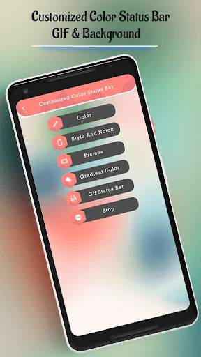 Customized Color Status Bar - GIF & Background screenshot 3