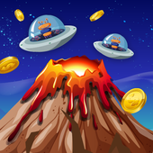 ikon Aliens vs Volcano
