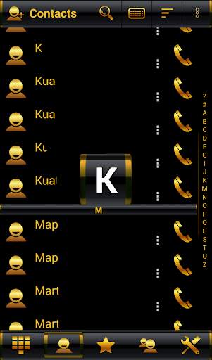 Theme Golden Black RocketDial screenshot 2