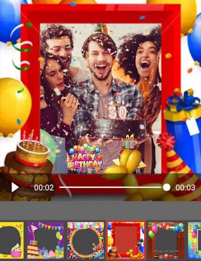 video de cumpleaños 🎈 con musica y fotos screenshot 14