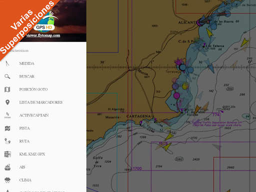 AIS Flytomap GPS cartas náuticas y de pesca screenshot 9