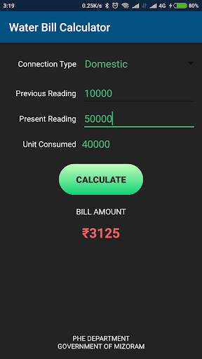 Water Bill Calculator screenshot 2