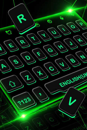 Neon Green Future Tech Keyboard screenshot 1