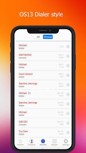 Dialer Theme OS 13 - Call Phone X & Contact screenshot 4