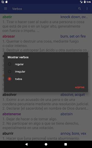 Verbos Español screenshot 11