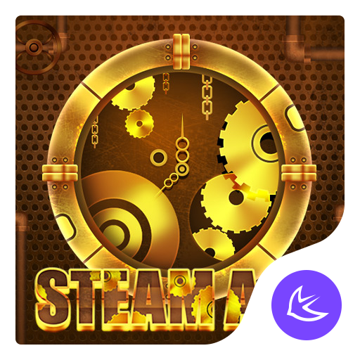 Round Steam Luxurious-APUS Launcher stylis theme icon
