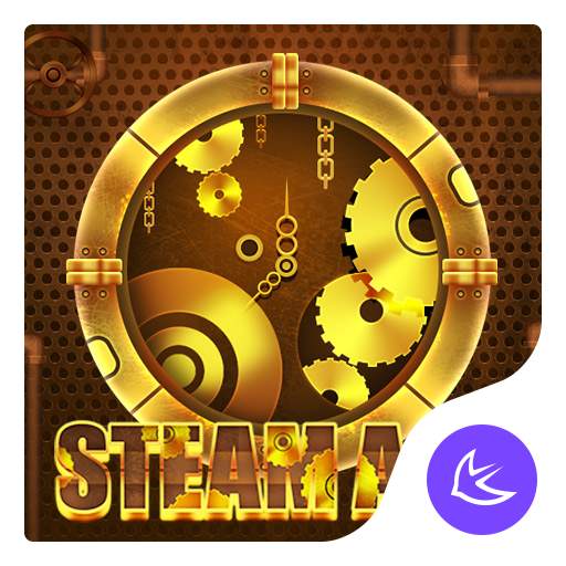 Round Steam Luxurious-APUS Launcher stylis theme 1063.0.1001
