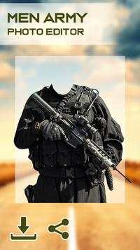 Men Army Suit Photo Editor 4 تصوير الشاشة