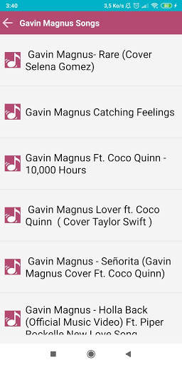 Gavin Magnus songs screenshot 3