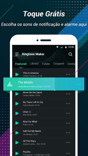 Editor de Toques Grátis – Recorte fácil de Mp3 screenshot 1