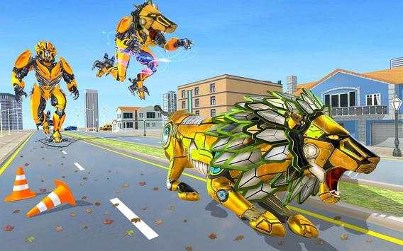 Lion Robot Transform Car War sim:Super Robot Games screenshot 5