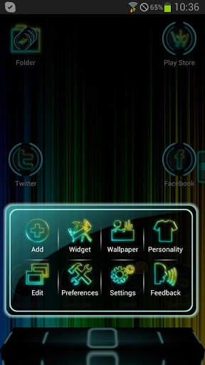 Next Launcher Neon Theme screenshot 4