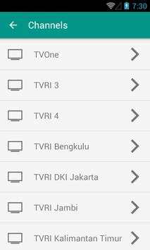 Indonesia TV Channels स्क्रीनशॉट 4