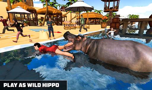 Angry Hippo Attack Simulator-City & Beach Attack screenshot 10