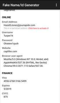 Fake Name/Id Generator screenshot 4