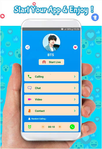 jimin bst Fake call : chat & live prank screenshot 1