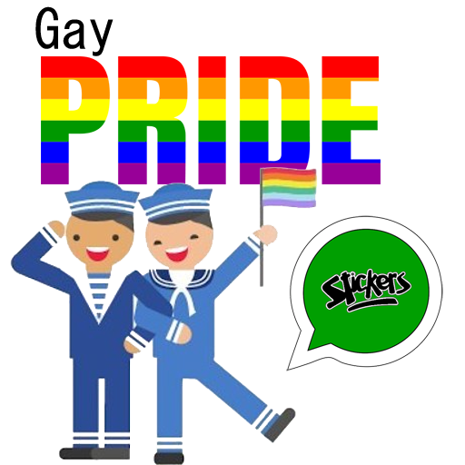 Gay pride stickers - icons for WhatsApp icon