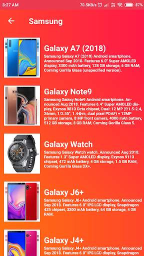 Gadget Guru Mobile specifications app screenshot 5