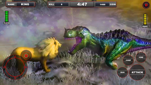 Lion vs Dinosaur Animal Simulator Game screenshot 1