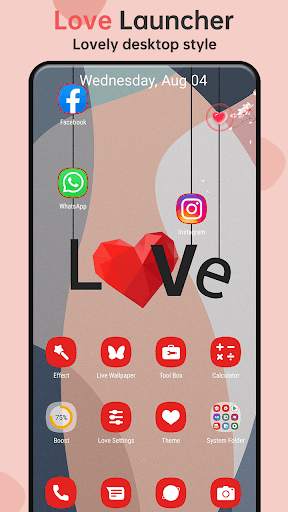 Love Launcher: lovely launcher screenshot 1