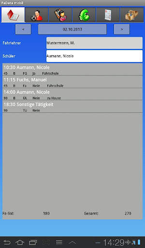 FADATA mobil Fahrschulsoftware screenshot 3