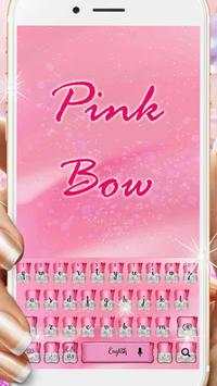 Pink Glitter Bow Keyboard Theme screenshot 2