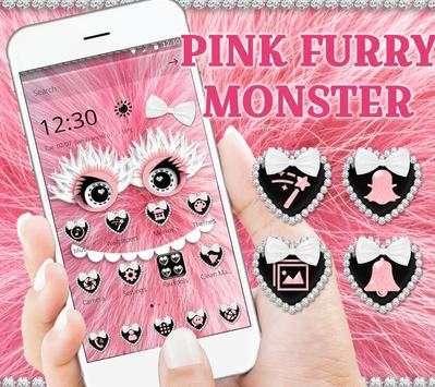 (FREE) Pink Furry Monster Launcher Theme screenshot 3