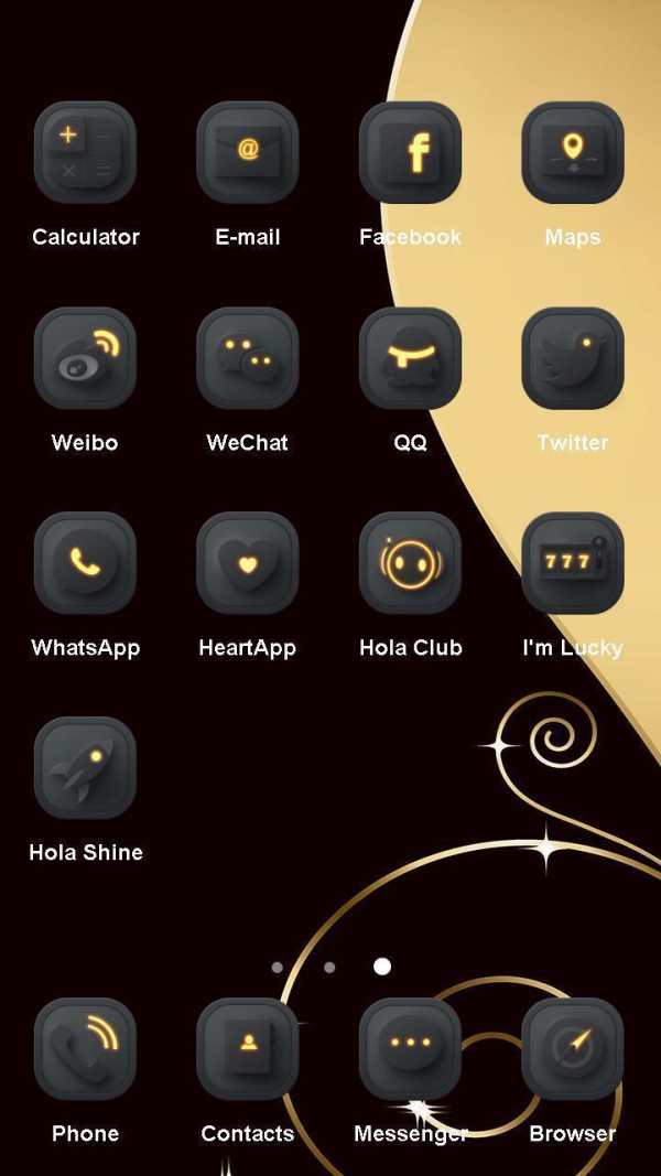 Black & Gold - Launcher Theme screenshot 2