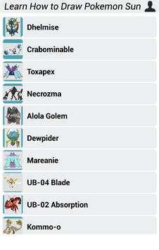 Learn How to Draw Pokemon Sun Moon screenshot 3