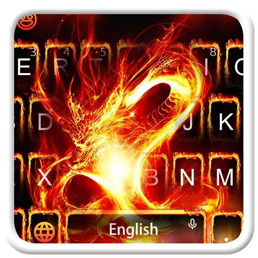 Flaming Fire Dragon Keyboard 10001003