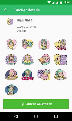 Hijab Girl Stickers for WhatsApp 2019 free Sticker screenshot 4