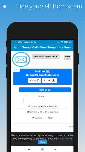 Temp Mail - Temporary  Email Address screenshot 1