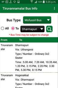 Tiruvannamalai Bus Info screenshot 2