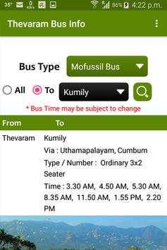 Thevaram Bus Info screenshot 5