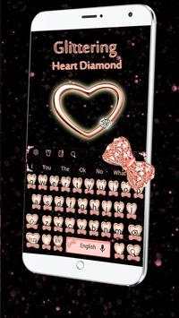 Glitter Heart Diamond Keyboard screenshot 1