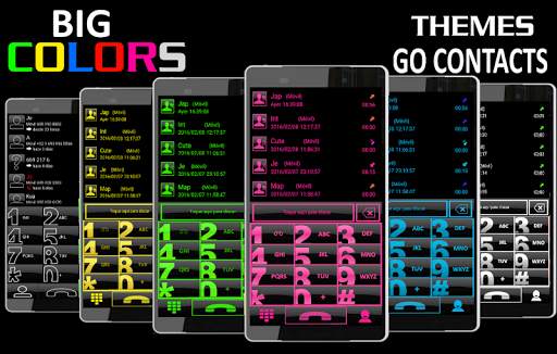 THEME GO CONTACTS BIG YELLOW screenshot 2