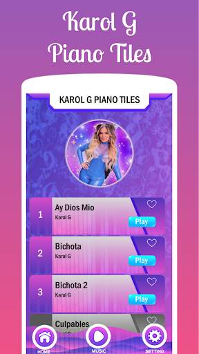 Karol G 🎹 Piano Tiles screenshot 1