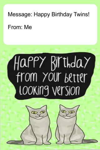 Happy Birthday Twins Card 3 تصوير الشاشة