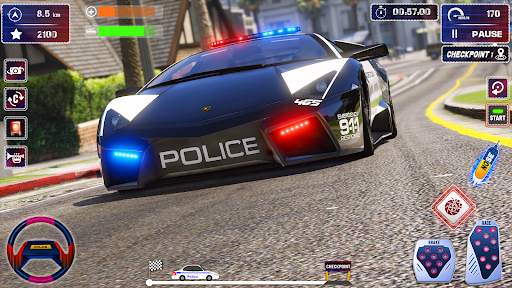 Police Car Chase Parking Games screenshot 5
